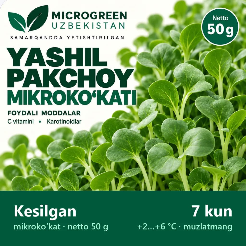 Yashil pakchoy (kesilgan)